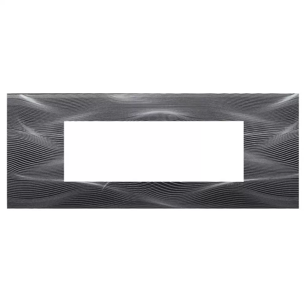 Havells AHXPDOHV06 6 Module Monochromatic Switch Plate- Black