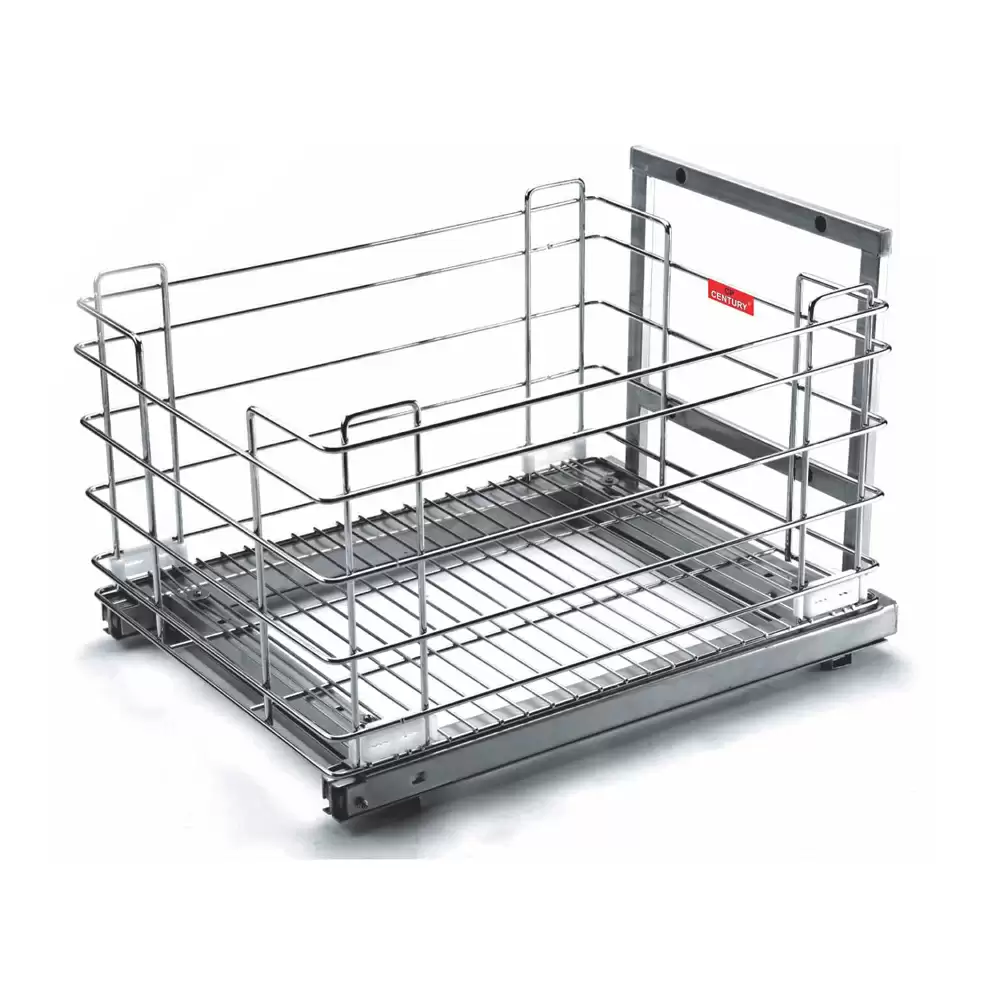 CP Century Premium PR54 Stainless Steel 202 Wire Grain Trolley With Mechanism - (21 W x 20 D x 12 H) Inch