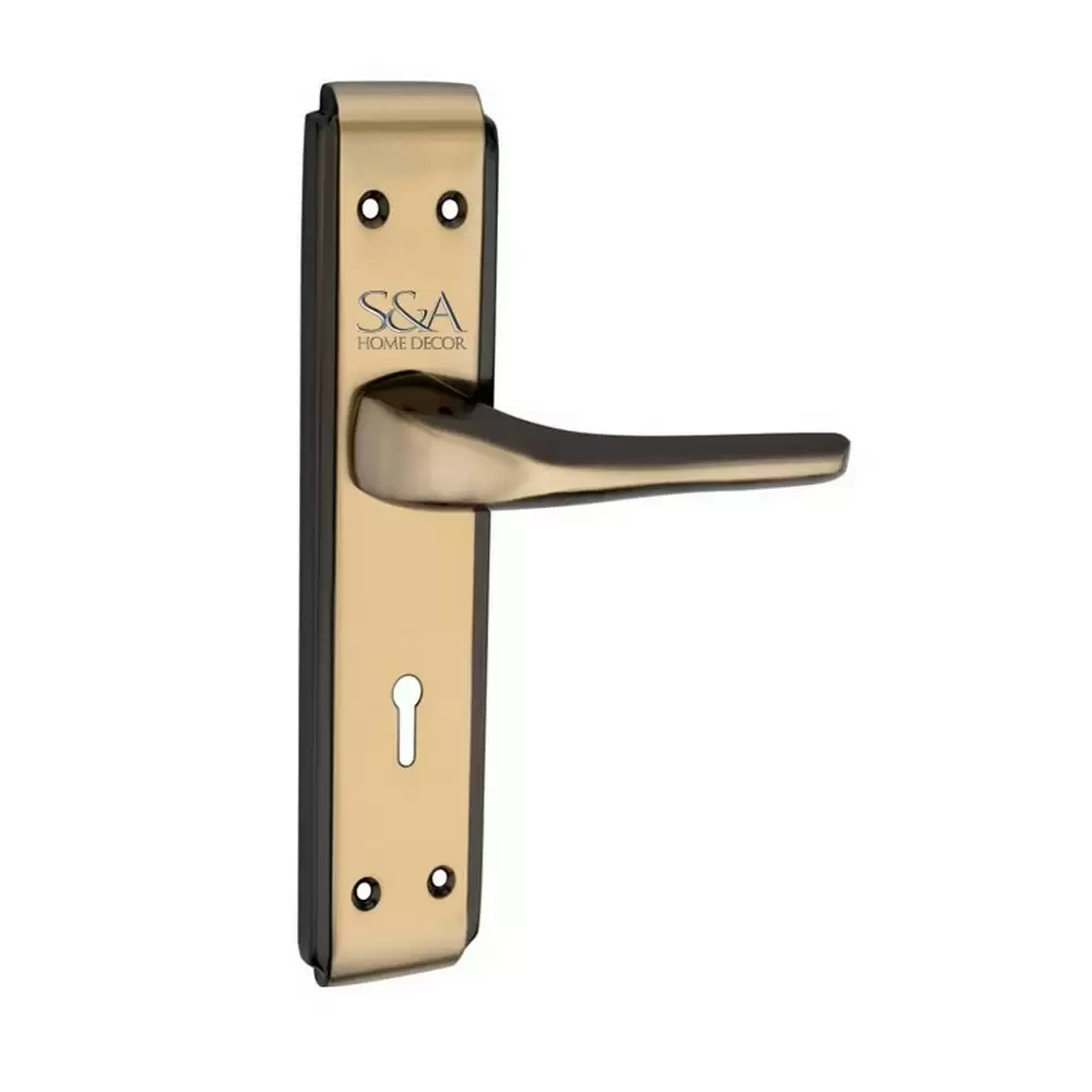 S&A Home Décor MH-100-KY-BG 8 inch KY Door Handleset with Black Gold Finish