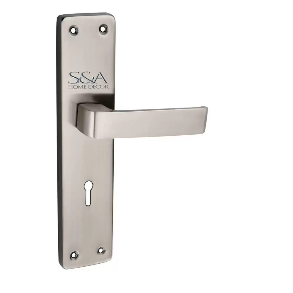 S&A Home Décor MH-103-KY-BS 8 inch KY Door Handleset with Black Silver Finish