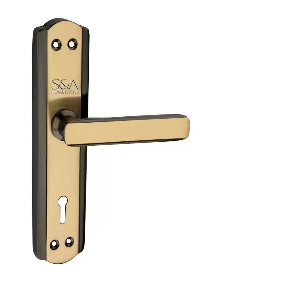 S&A Home Décor MH-108-KY-BG 7 inch KY Door Handleset with Black Gold Finish