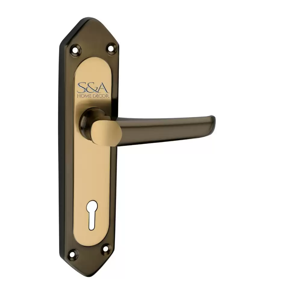 S&A Home Décor MH-109-KY-BG 7 inch KY Door Handleset with Black Gold Finish