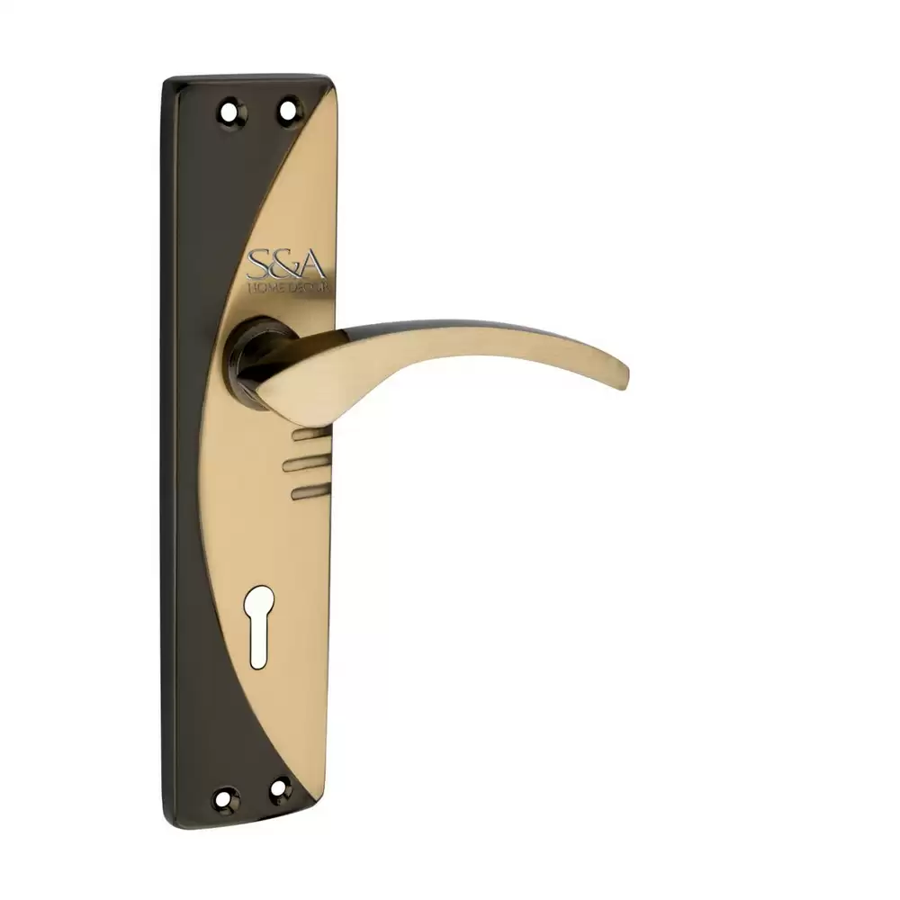 S&A Home Décor MH-110-KY-BG 7 inch KY Door Handleset with Black Gold Finish