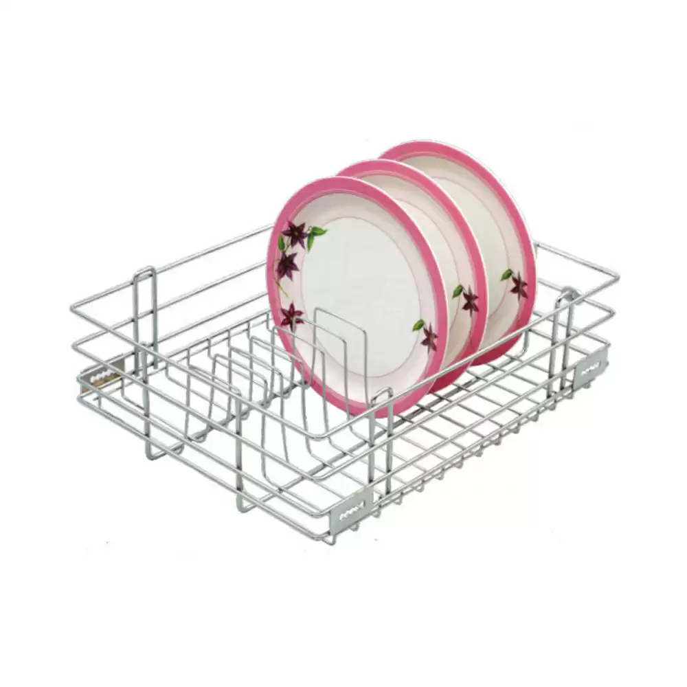 CP Century Premium PR26 Kitchen Multipurpose Stainless Steel 202 Wire Plate Basket - (15 W x 20 D x 6 H) Inch