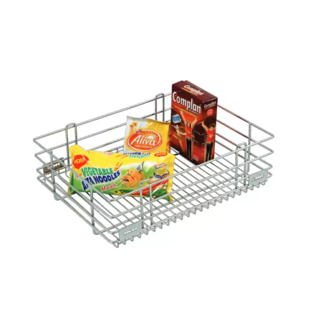 CP Century Premium PR08 Kitchen Multipurpose Stainless Steel 202 Wire Plain Basket - (19 W x 20 D x 6 H) Inch