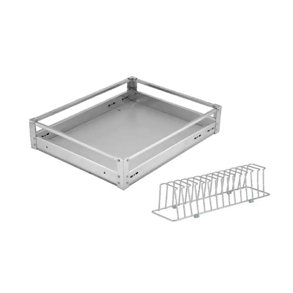 CP Century Vento VT29 Kitchen Multipurpose Stainless Steel 202 Pipe Plate Basket - (24 W x 20 D x 6 H) Inch