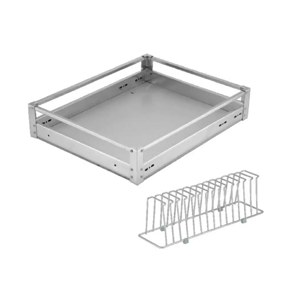 CP Century Vento VT33 Kitchen Multipurpose Stainless Steel 202 Pipe Thali Basket - (21 W x 20 D x 8 H) Inch