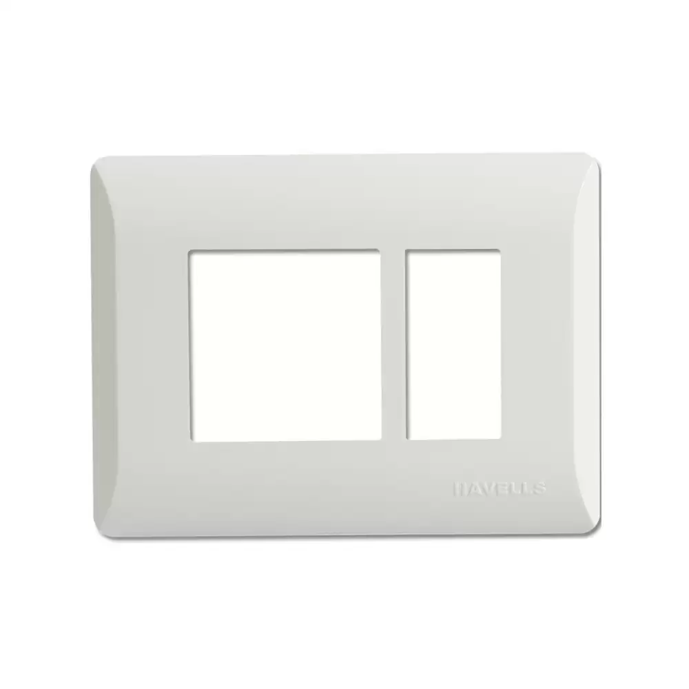 Havells AHLPLCWV03 3 M Coral Switch Plate- Glossy White