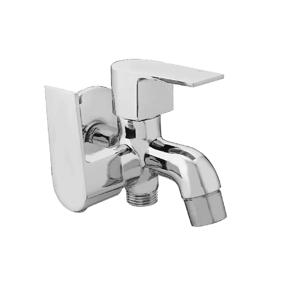 Aquee Aria 2 Way Bib Cock Tap with Flange - Chrome