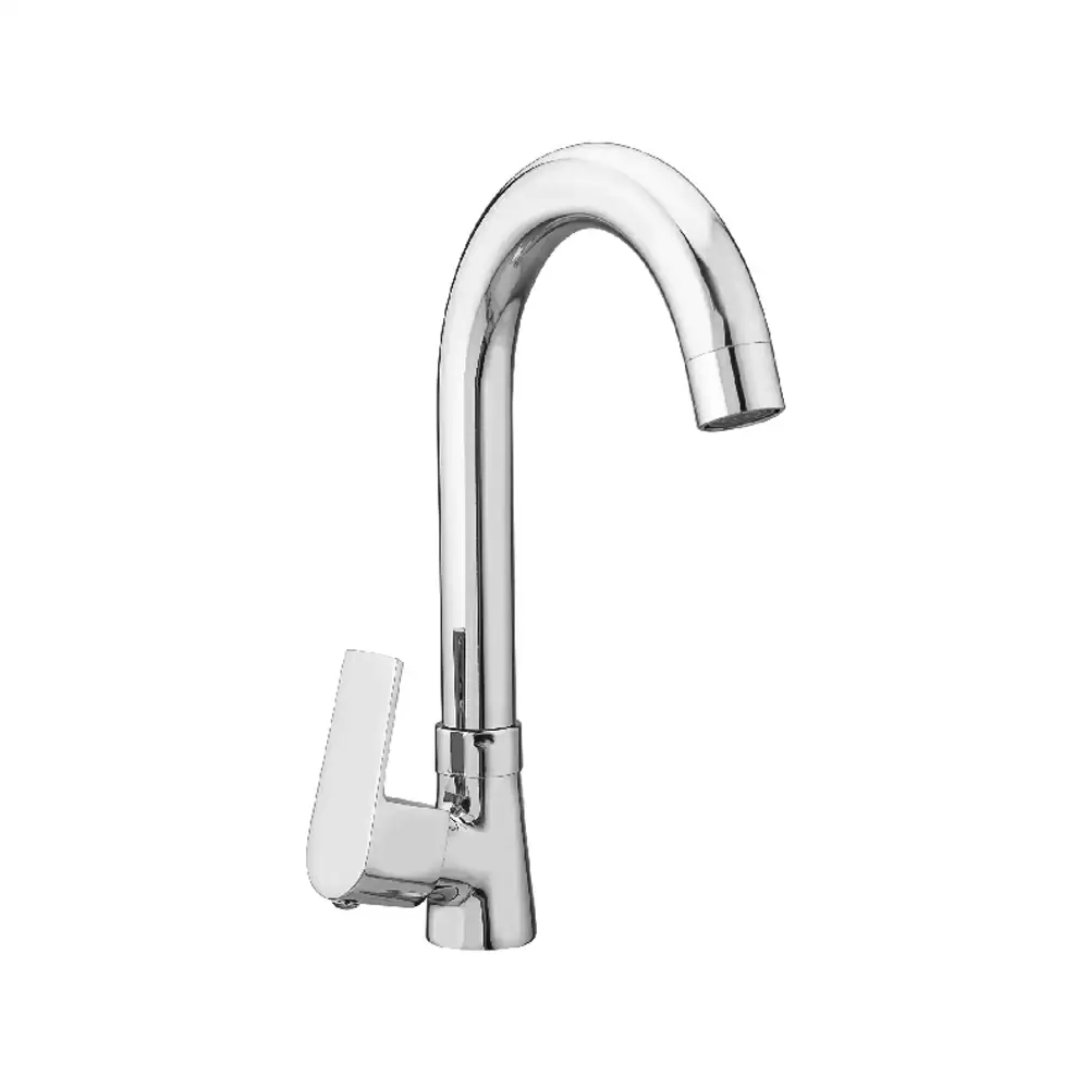 Aquee Aria Swan Neck Single Lever Sink Tap - Chrome