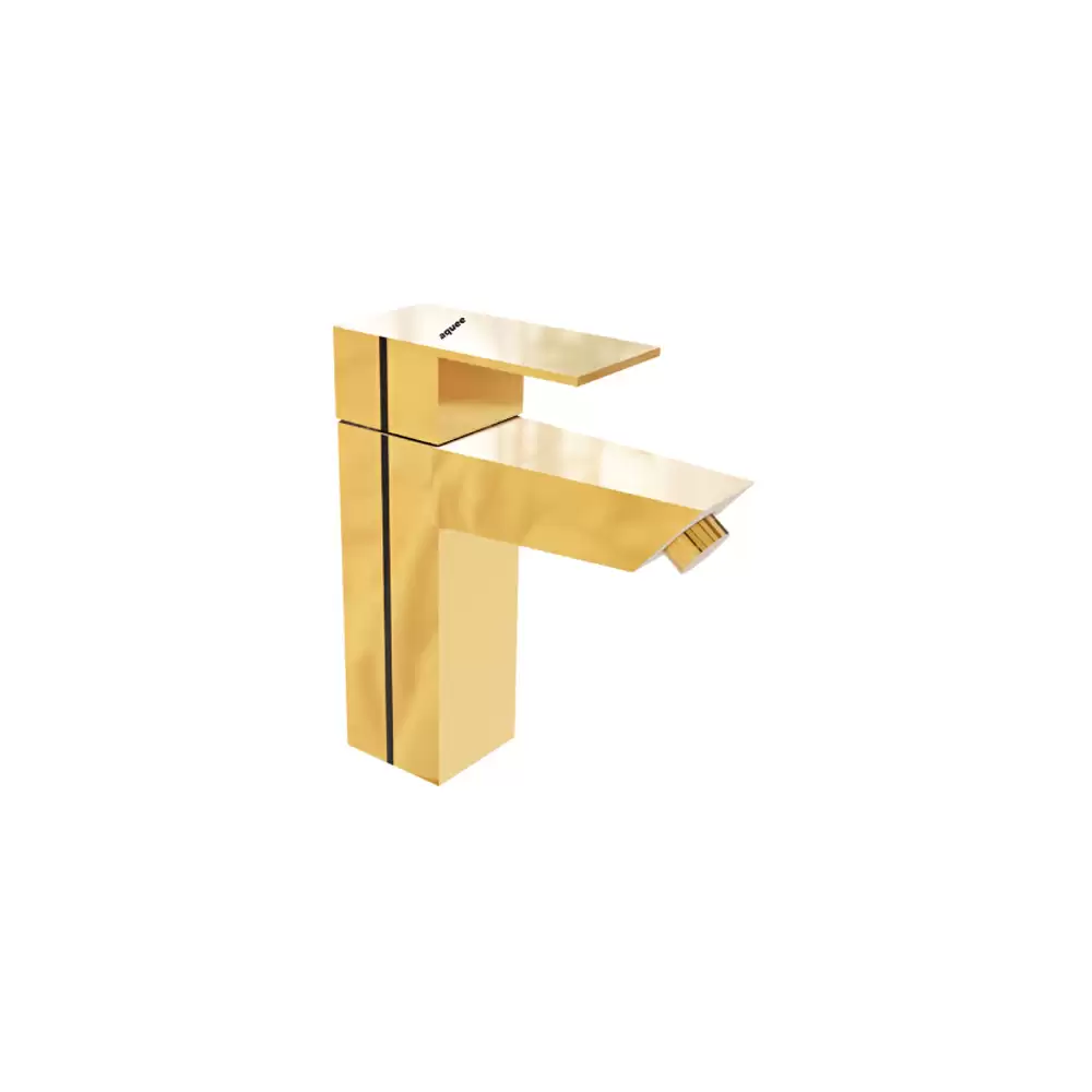 Aquee Aria Single Lever Basin Mixer - Gold