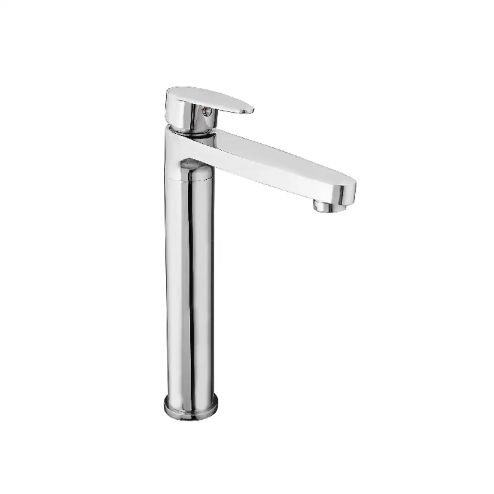 Aquee Wignet Single Lever 12 Inch Tall Basin Mixer Pillar Cock - Chrome