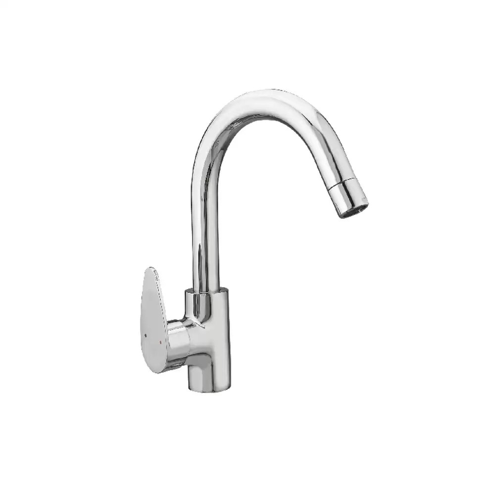 Aquee Wignet Kitchen Single Lever Tabletop Brass Sink Mixer - Chrome