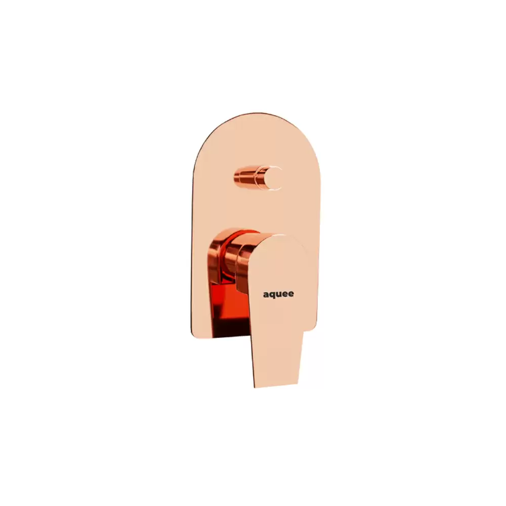 Aquee Aria 2 Inlet High Flow Single Lever Push Diverter - Rose Gold