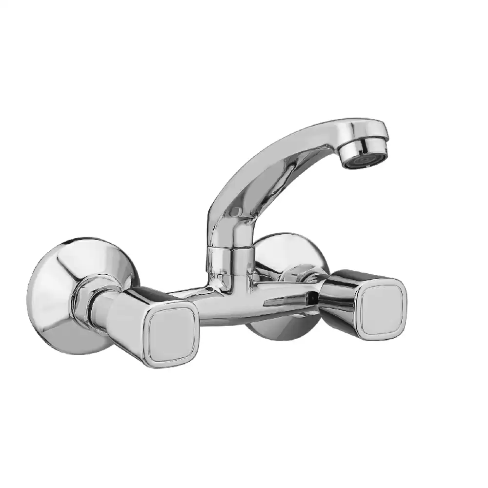 Aquee Dove Double Lever Table Top Sink Mixer - Chrome