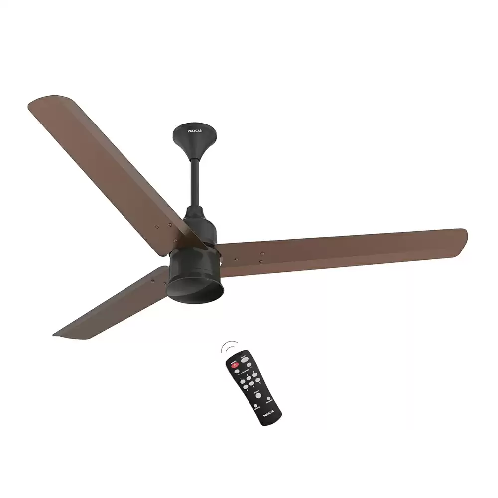 Polycab Silencio Mini BLDC 900 mm Premium Ceiling Fan With Remote Control - Pearl Brown