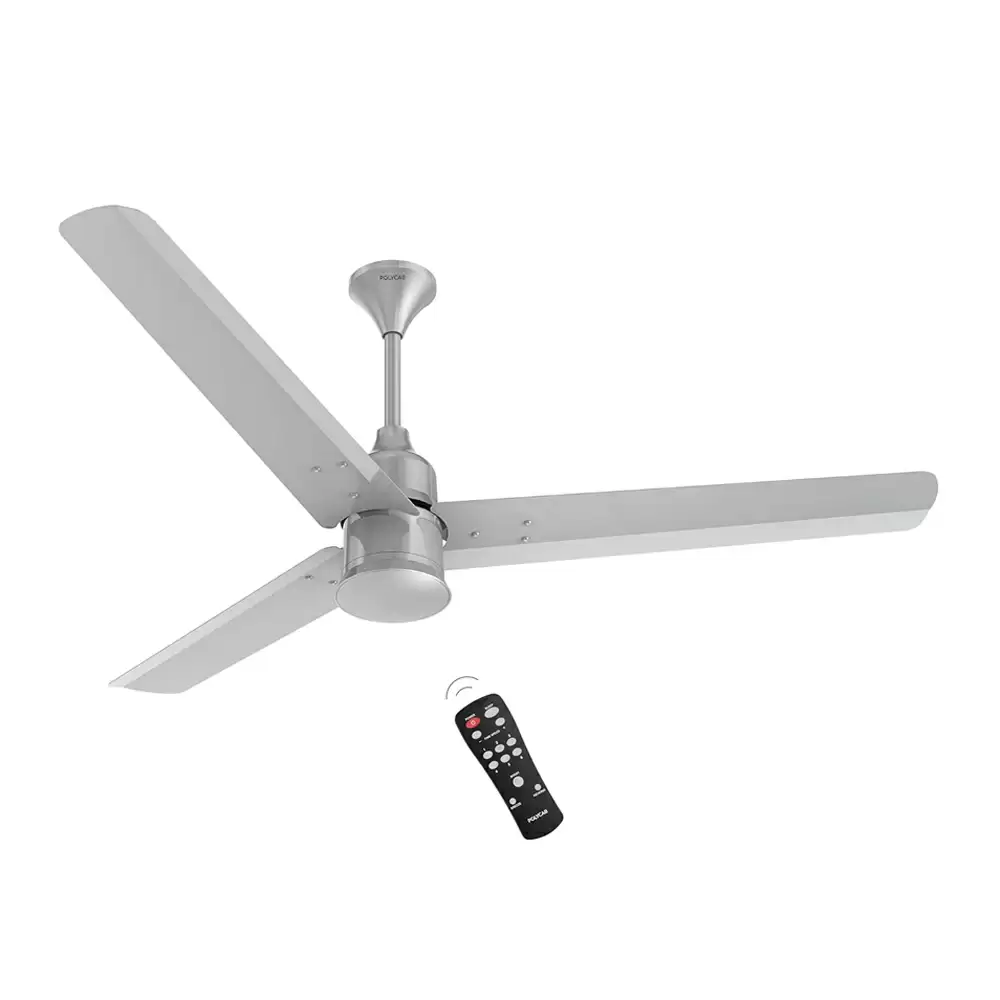 Polycab Silencio Mini BLDC 900 mm Premium Ceiling Fan With Remote Control - Cool Grey