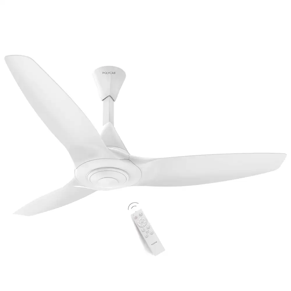 Polycab Silencio Cruiser BLDC 1200 mm Premium Ceiling Fan With Remote Control - White