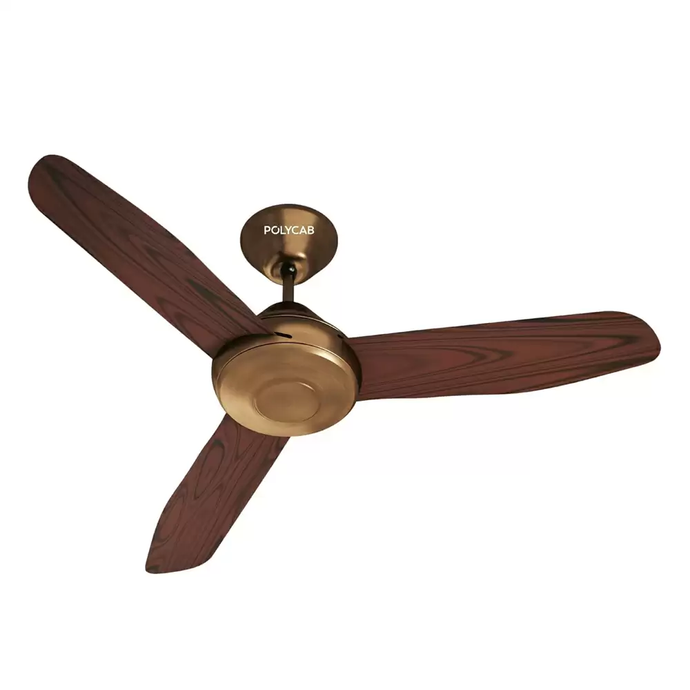 Polycab Superia Megna 1200 mm Designer Ceiling Fan - Antique Copper Rosewood