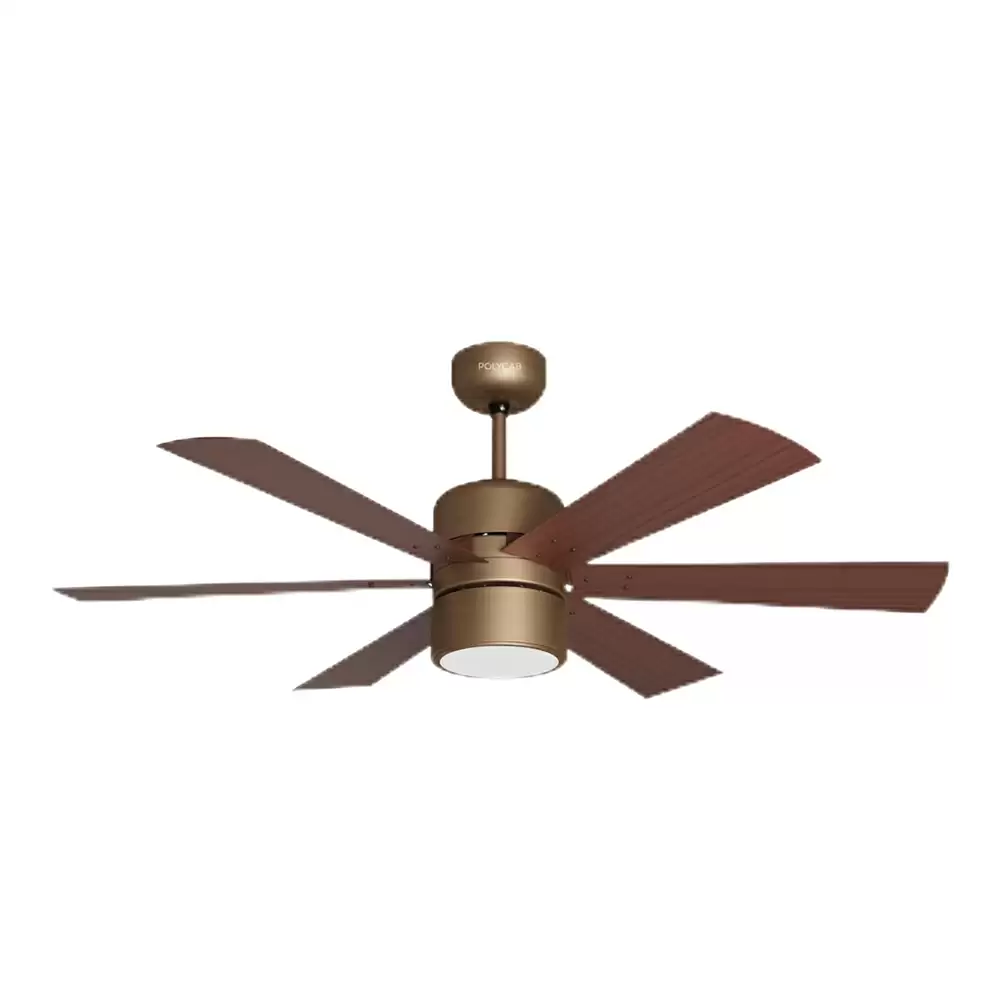 Polycab Divina 1200 mm Super Premium Remote Controlled Ceiling Fan - Antique Copper Rosewood