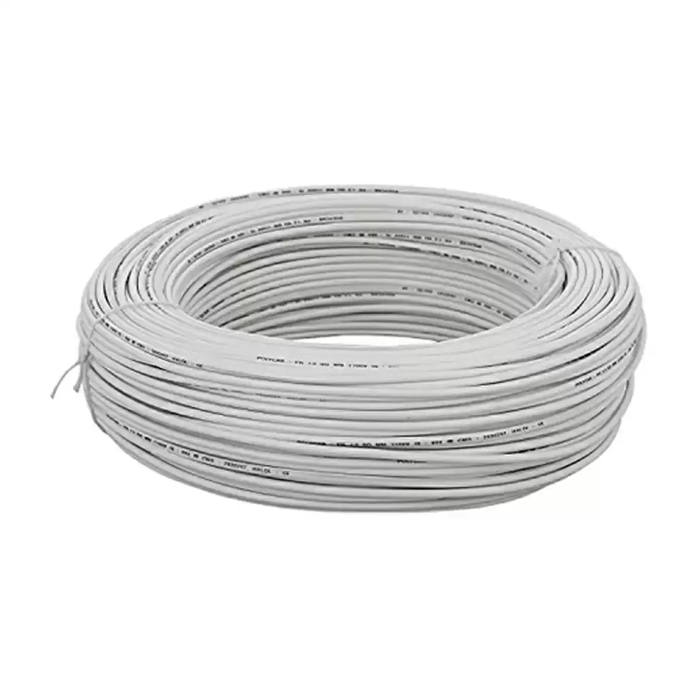 Polycab 1.5 Sq. mm FRLF PVC Insulated Electric Wire - 300 Meter (White)