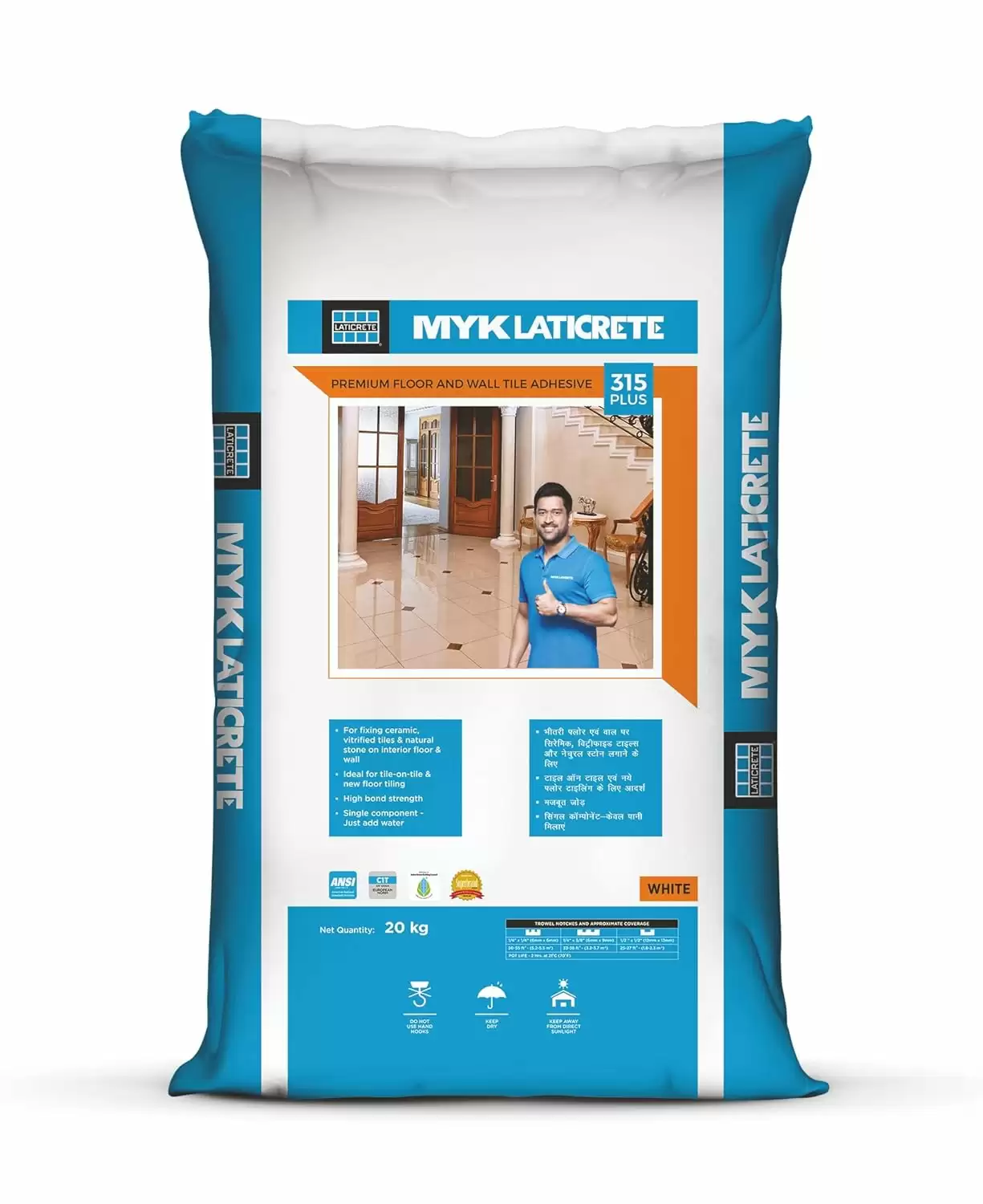 MYK Laticrete Tile Adhesive 315 Plus White- 20 Kg