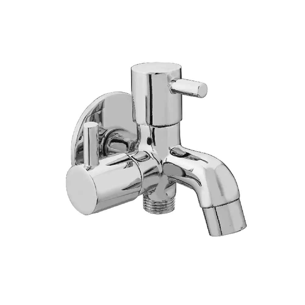 Aquee Magic 2 Way Bib Cock Tap with Flange - Chrome