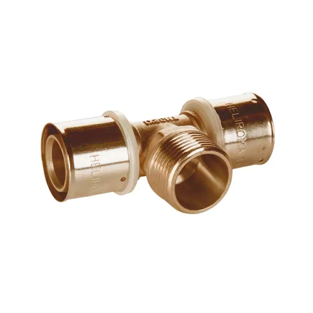 Huliot K233026 25 x 1/2 mm Male Threaded Tee- Brass