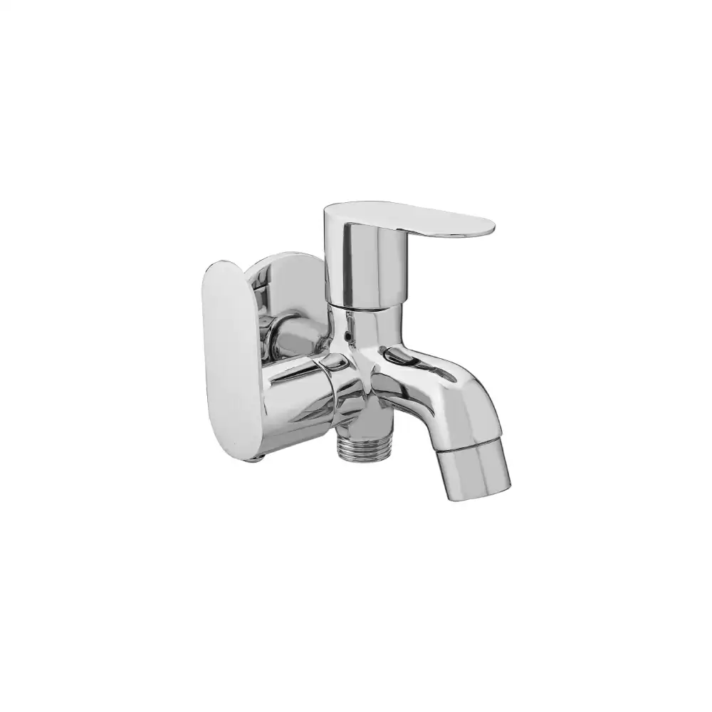 Aquee Opel Two Way Bib Cock Tap with Flange - Chrome