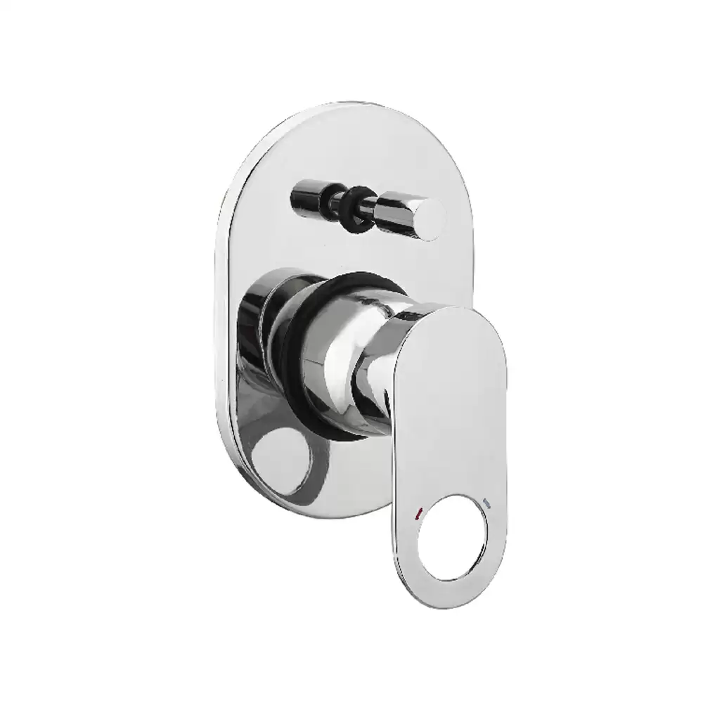 Aquee Oreo 2 Inlet High Flow Single Lever Push Diverter - Chrome