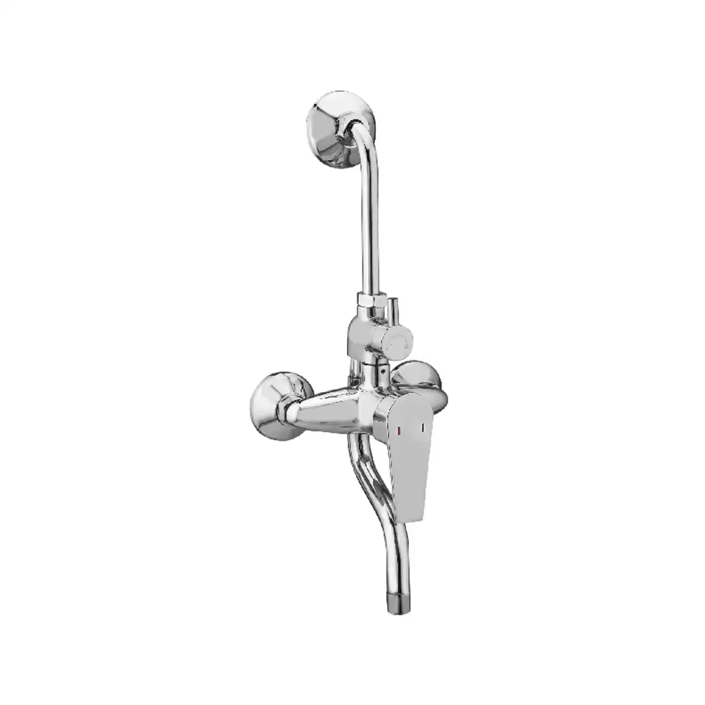 Aquee Aria Single Lever Bath & Shower Mixer with Flanges - Chrome