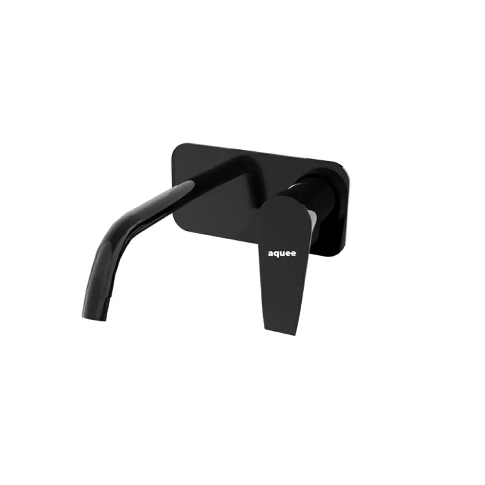 Aquee Aria Single Lever Wall Mount Basin Mixer Exposed Part - Matte Black