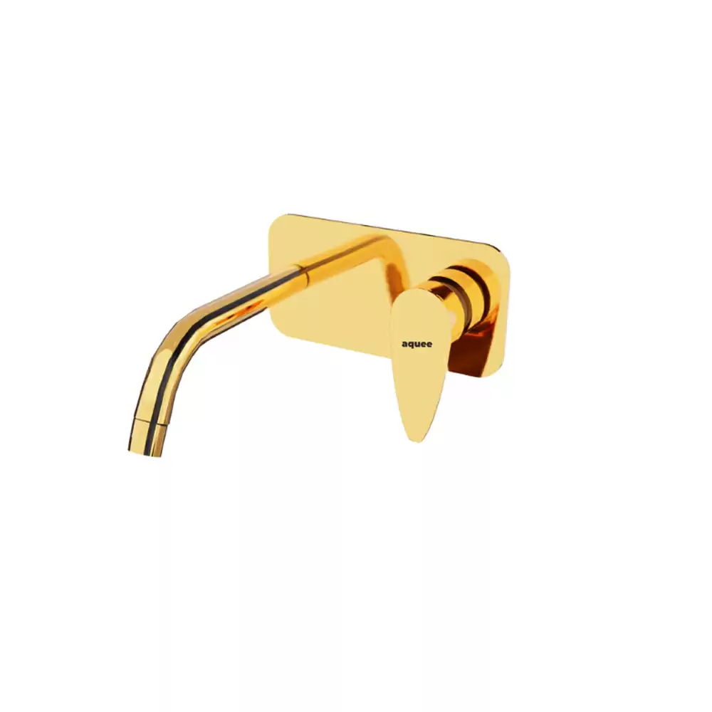 Aquee Wignet Single Lever Wall Mount Basin Mixer Exposed Part - Gold