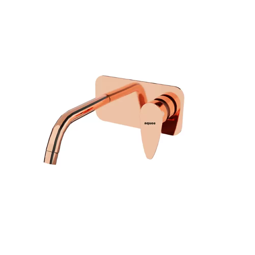 Aquee Wignet Single Lever Wall Mount Basin Mixer Exposed Part - Rose Gold