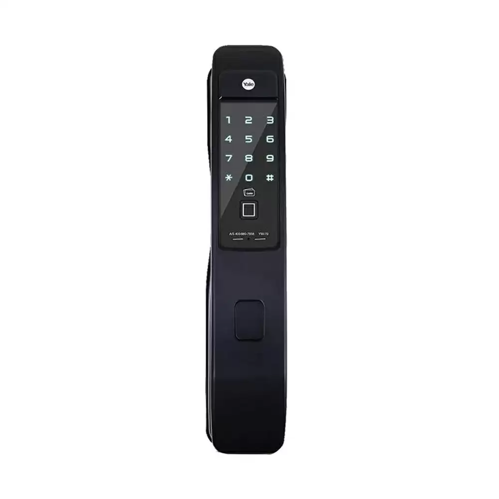 Yale YMI70A-YH Smart Door Lock With Fingerprint, Key, Pin Code, App & Remote Control Access, Matt Black (5 Years Warranty) 