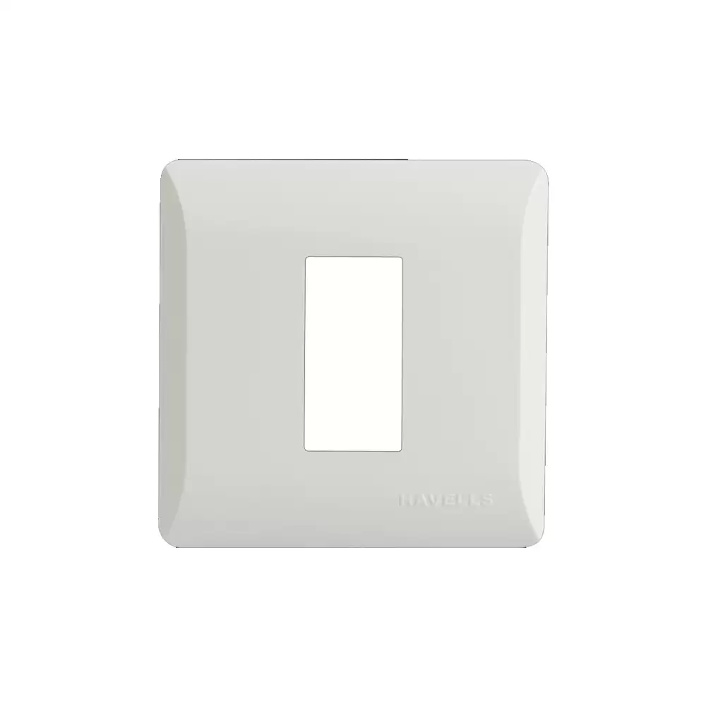 Havells Coral 1 Module Cover Plate - Plus White