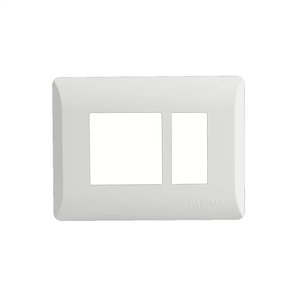 Havells Coral 3 Module Cover Plate - Plus White