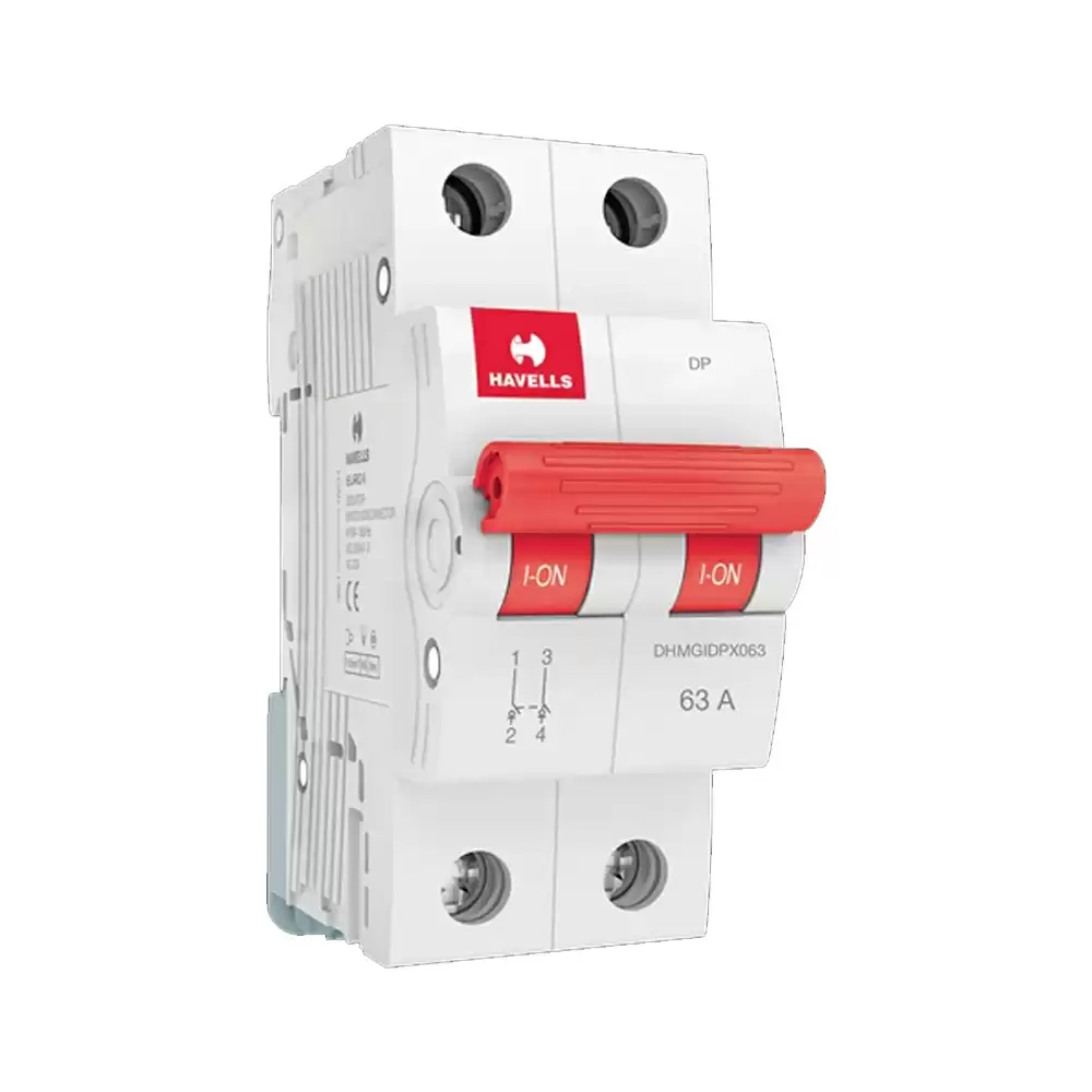 Havells Double Pole 63 Amp Isolator Switch - White