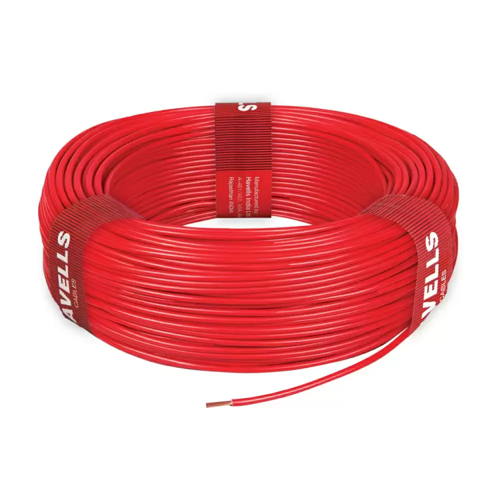 Havells Lifeline FR 1.5 Sq mm Electrical Wires, 200 Meter - Red