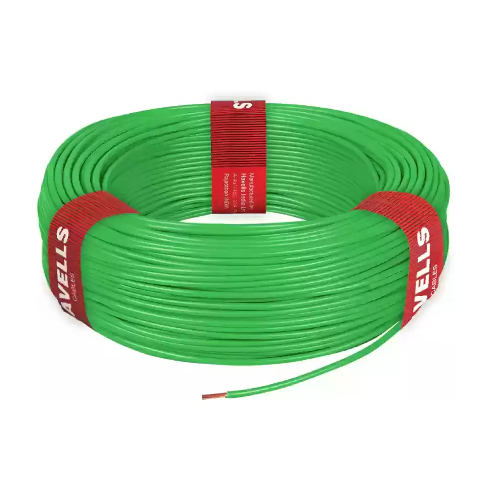 Havells Lifeline FR 0.75 Sq mm Electrical Wires, 200 Meter - Green