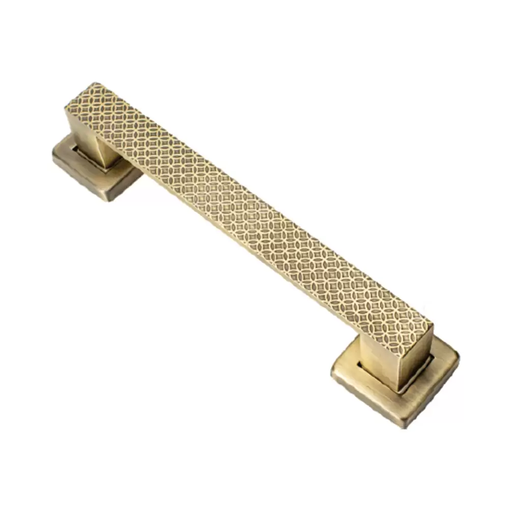 Arrow By Jolly Venetian Bellissimo Stainless Steel 202 Floret Door Pull Handle - 8 Inch (Antique Brass Finish)