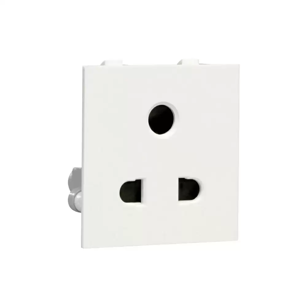 Havells Thames 6 Amp 3 Pin Shuttered Socket - White