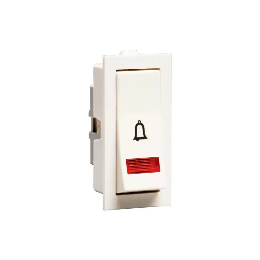 Havells Thames 10 AX Bell Push Switch With Indicator - White