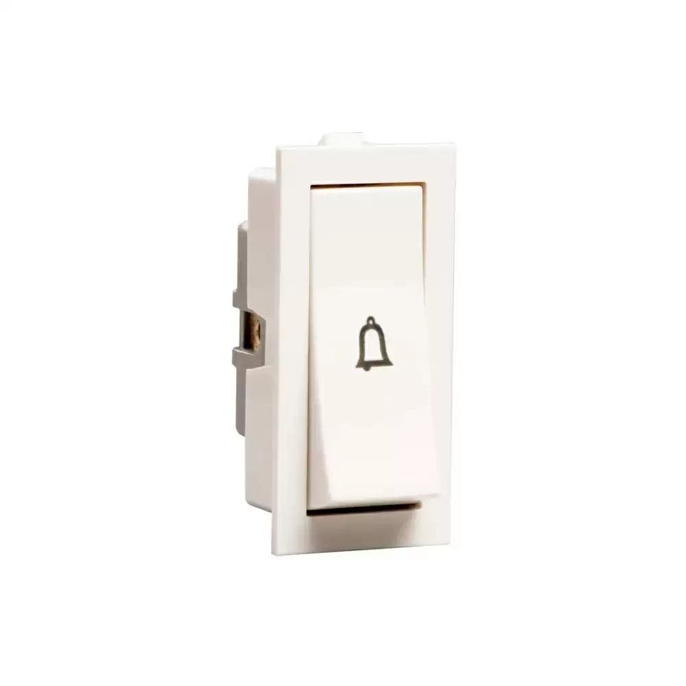 Havells Thames 10 AX One Way Bell Push Switch - White