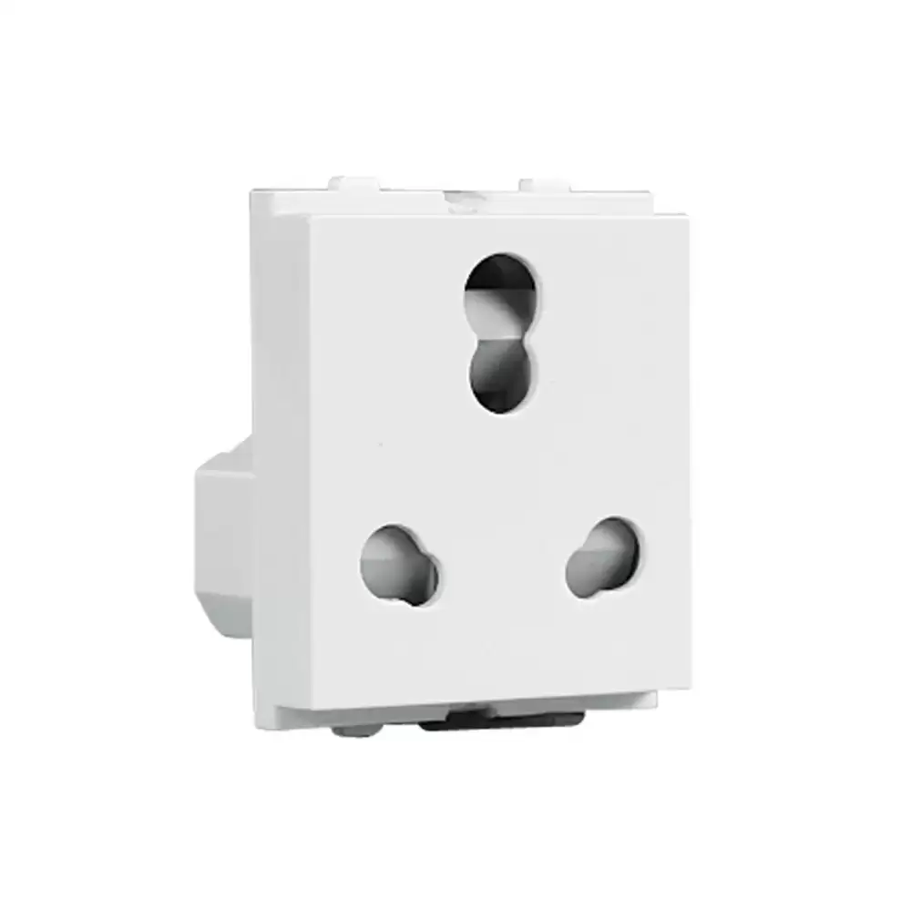 Havells Verona 6/16 Amp 3 Pin Combined Shuttered Socket - White