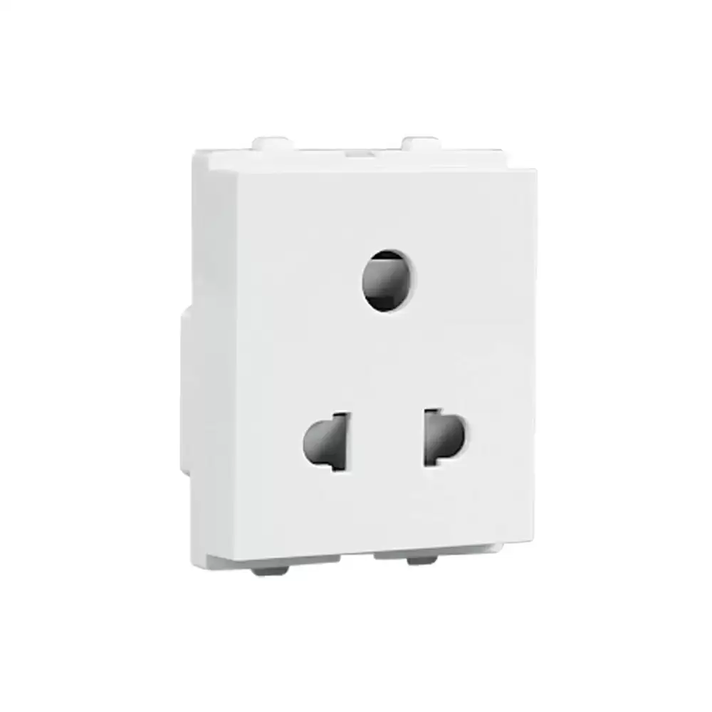 Havells Verona 6 Amp 3 Pin Shuttered Socket - White