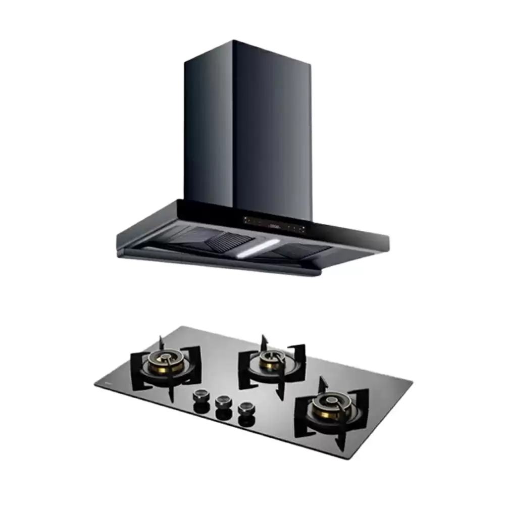 Kaff Hagen 90 DC (Filterless, 90 cm) Kitchen Chimney & INF 783 (3 Burner, 78 cm) Auto Ignition Built in Hob - Combo