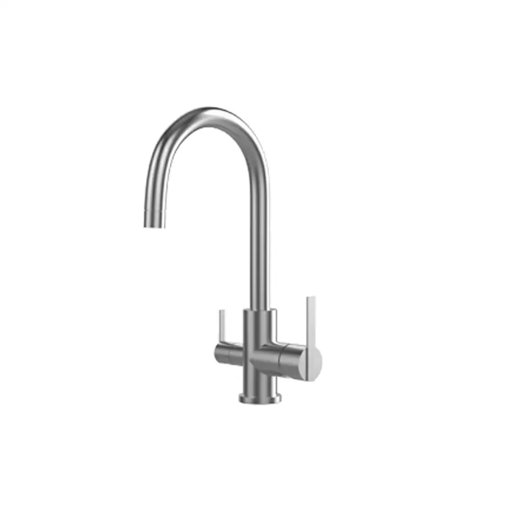 Hekken Stainless Steel Deck Mounted Sink Faucet With Drinking Water Cock 3Flow Water - [hek-Belagio- 7007]