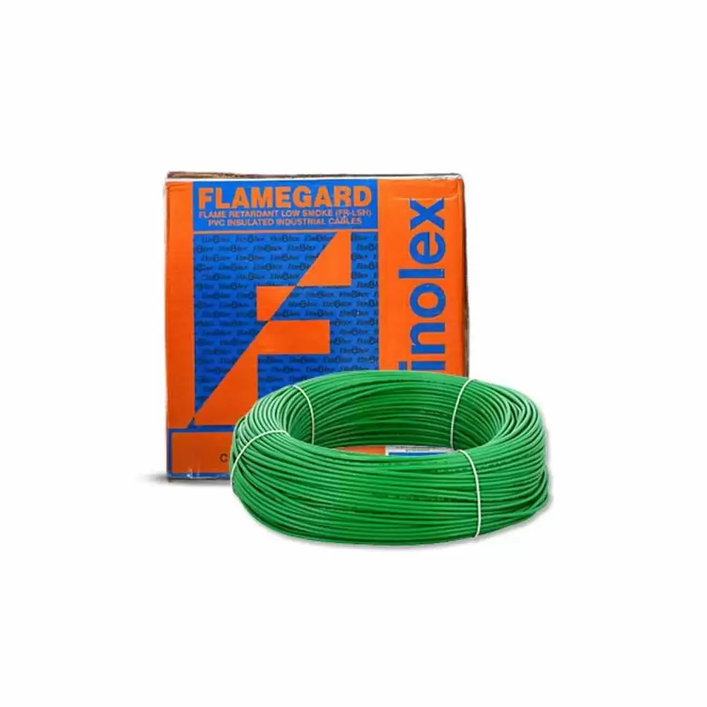 Finolex Flamegard 4.00 Sq.mm FR-LSH Electric Wire, 180 Meter - Green