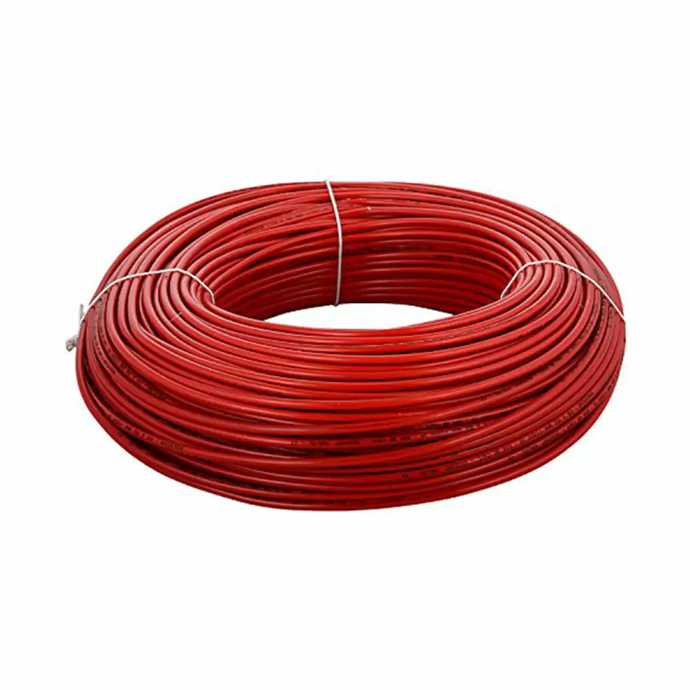 Polycab Optima+ 10 Sq. mm  FRLF-PVC Insulated Single Core Copper Electric Wire - 200 Meter (Red)